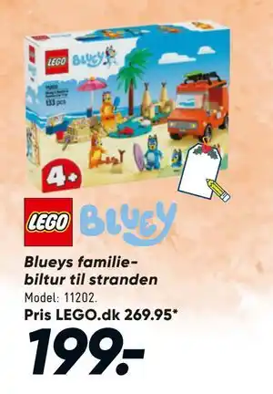 Bilka Blueys familiebiltur til stranden, DKK 199 tilbud