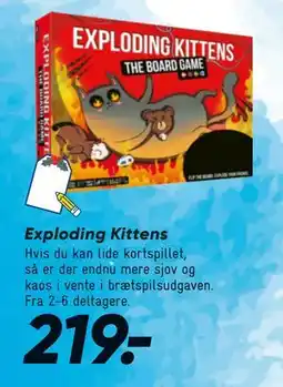 Bilka Exploding Kittens, DKK 219 tilbud