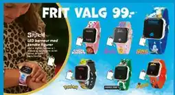 Bilka LED børneur med kendte figurer, DKK 99 tilbud