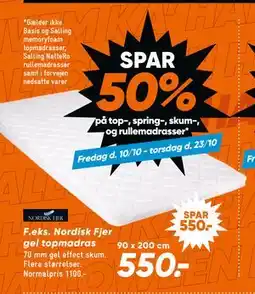 Bilka SPAR 50% på top-, spring-, skum-, og rullemadrasser tilbud