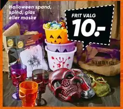 Bilka Halloween spand, spind, glas eller maske, DKK 10 tilbud