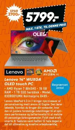 Bilka Lenovo 14” WUXGA OLED touch PC, DKK 5799 tilbud