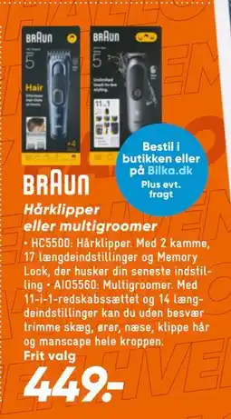 Bilka Hårklipper eller multigroomer, DKK 449 tilbud