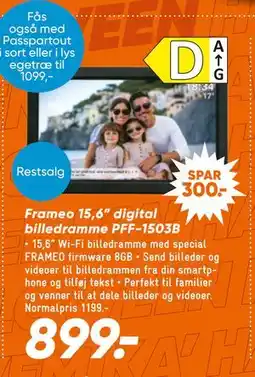 Bilka Frameo 15,6” digital billedramme PFF-1503B, DKK 899 tilbud