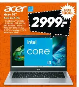 Bilka Acer 14” Full HD PC, DKK 2999 tilbud