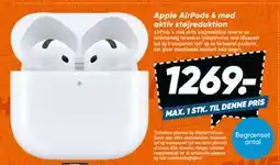 Bilka Apple AirPods 4 med aktiv støjreduktion, DKK 1269 tilbud