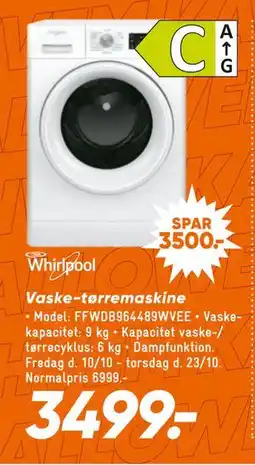 Bilka Vaske-tørremaskine, DKK 3499 tilbud
