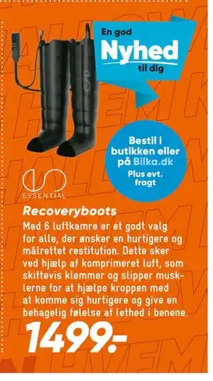 Bilka Recoveryboots, DKK 1499 tilbud