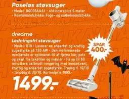 Bilka Ledningsfri støvsuger, DKK 1499 tilbud
