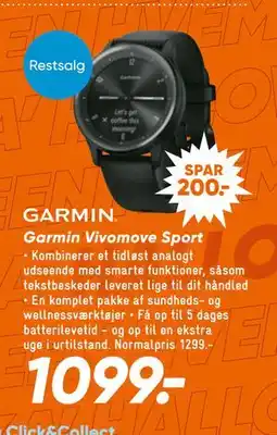 Bilka Garmin Vivomove Sport, DKK 1099 tilbud