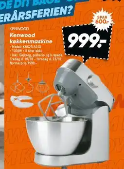 Bilka Kenwood køkkenmaskine, DKK 999 tilbud