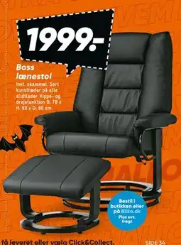 Bilka Boss lænestol, DKK 1999 tilbud