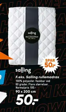 Bilka Salling rullemadras, DKK 50 tilbud