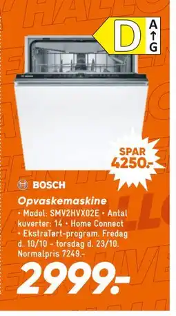 Bilka Opvaskemaskine, DKK 2999 tilbud