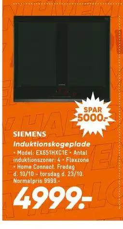 Bilka Induktionskogeplade, DKK 4999 tilbud