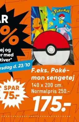 Bilka Pokémon sengetøj, DKK 175 tilbud