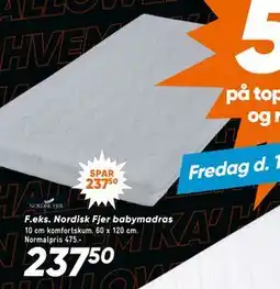 Bilka Nordisk Fjer babymadras, DKK 237.5 tilbud