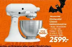 Bilka KitchenAid Classic køkkenmaskine, DKK 2599 tilbud
