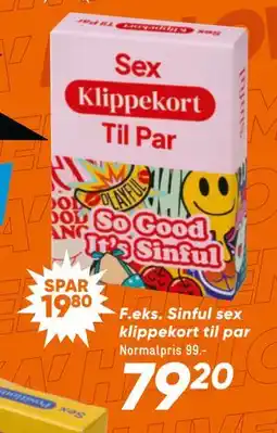 Bilka Sinful sex klippekort til par, DKK 79.2 tilbud