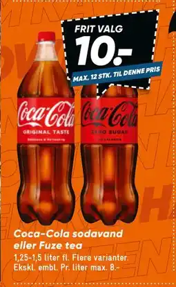 Bilka Coca-Cola sodavand eller Fuze tea, DKK 10 tilbud