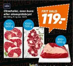 Bilka Oksehaler, osso buco eller oksespidsbryst, DKK 119 tilbud