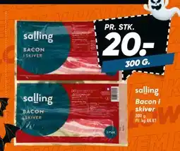 Bilka Bacon i skiver, DKK 20 tilbud