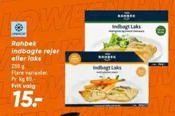 Bilka Rahbek indbagte rejer eller laks, DKK 15 tilbud
