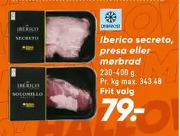 Bilka Iberico secreto, presa eller mørbrad, DKK 79 tilbud