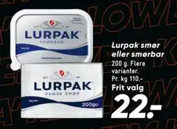 Bilka Lurpak smør eller smørbar, DKK 22 tilbud