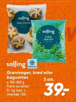 Bilka Grøntsager, brød eller baguettes, DKK 39 tilbud