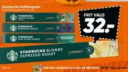 Bilka Starbucks kaffekapsler, DKK 32 tilbud