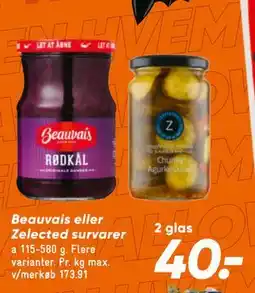 Bilka Beauvais eller Zelected survarer, DKK 40 tilbud