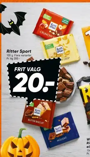 Bilka Ritter Sport, DKK 20 tilbud