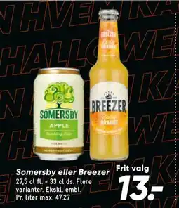 Bilka Somersby eller Breezer, DKK 13 tilbud