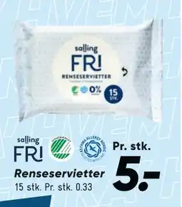 Bilka Renseservietter, DKK 5 tilbud
