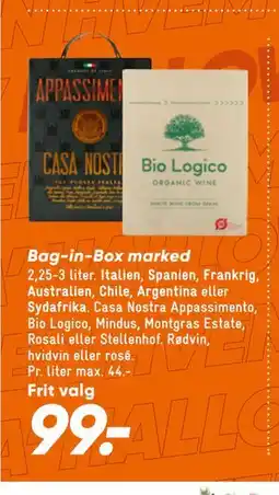 Bilka Bag-in-Box marked, DKK 99 tilbud
