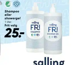 Bilka Shampoo eller showergel, DKK 25 tilbud