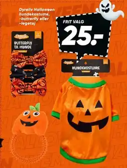 Bilka Dyreliv Halloween hundekostume, -butterfly eller -legetøj, DKK 25 tilbud