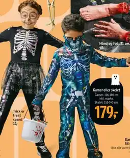 Føtex Gamer eller skelet, DKK 179 tilbud