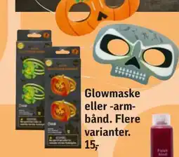 Føtex Glowmaske eller -armbånd, DKK 15 tilbud