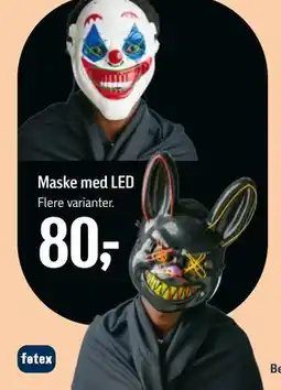 Føtex Maske med LED, DKK 80 tilbud