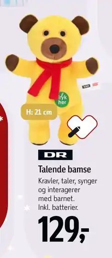 Føtex Talende bamse, DKK 129 tilbud