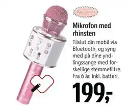 Føtex Mikrofon med rhinsten, DKK 199 tilbud