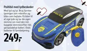 Føtex Politibil med lydbeskeder, DKK 249 tilbud