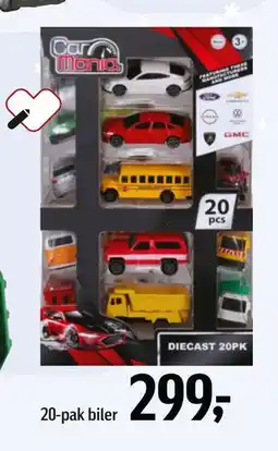 Føtex 20-pak biler, DKK 299 tilbud