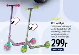 Føtex LED løbehjul, DKK 299 tilbud