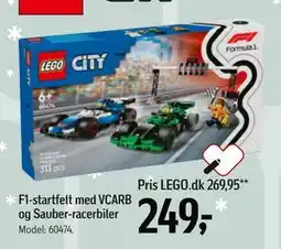 Føtex F1-startfelt med VCARB og Sauber-racerbiler, DKK 249 tilbud