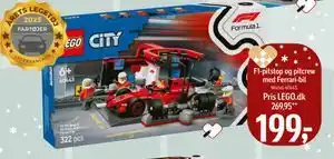 Føtex F1-pitstop og pitcrew med Ferrari-bil, DKK 199 tilbud