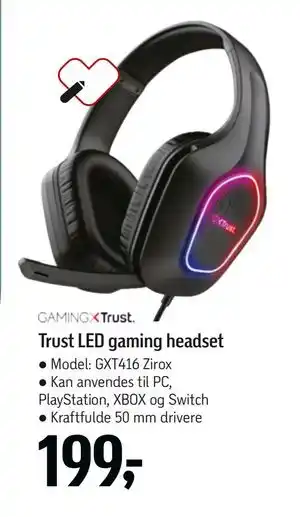 Føtex Trust LED gaming headset, DKK 199 tilbud