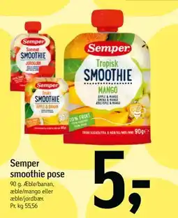Føtex Semper smoothie pose, DKK 5 tilbud